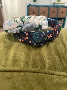 Rifle Paper Co Floral Knot Headband Set - Navy & White